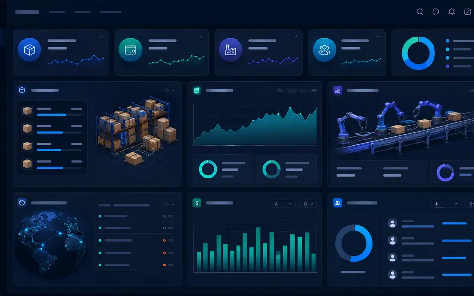 Custom ERP interface preview